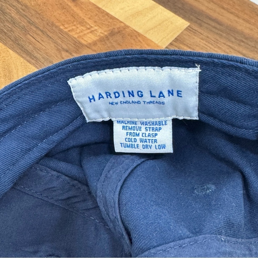 Harding Lane needlepoint navy blue with gold brown 5 skeleton key design O/S - Picture 5 of 7